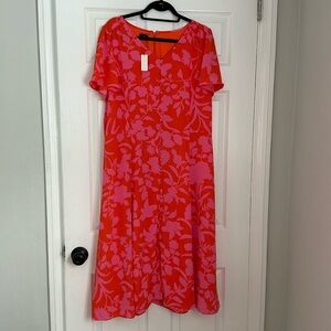 Talbots - Flutter Sleeve Crepe Dress - Size 18